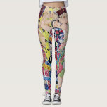 Legging Maiden (Virgem), Gustav Klimt, Vintage Art Nouveau<br><div class="desc">O Maiden (também conhecido como A Virgem) (1913), de Gustav Klimt, é uma pintura de retrato simbólico da Era Vitoriana Art Nouveau. Várias mulheres bocejando, esticando e dormindo em uma cama coberta de cobertores coloridos de padrão de mosaico. Sobre o artista: Gustav Klimt (1862-1918) era um pintor simbolista austríaco e...</div>