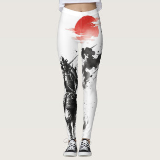 Legging Majestic Samurai Warrior Ink Wash Art