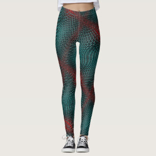 Legging Malha retorcida digital com fio ciano chuvoso sobr