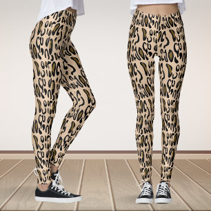 Legging Malhação de Calças de Yoga para Impressão de Leopa