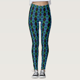 Legging Malhação Yoga de Deco Giro Verde Azul