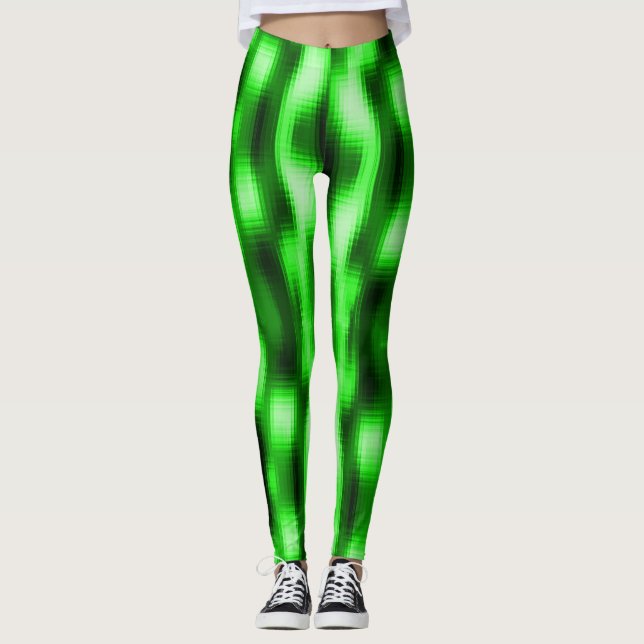 Legging Manchado verde e preto pastilhas de vidro (Frente)