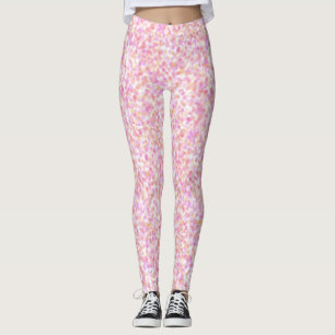 Legging Manchas amarelas cor-de-água cor-de-rosa Abstrato 