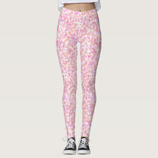 Legging Manchas amarelas cor-de-água cor-de-rosa Abstrato 