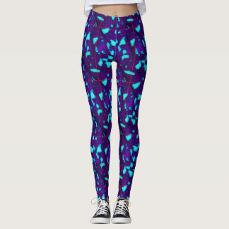 Legging Manchas de Água em Roxo Fundo