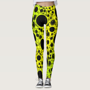 Legging Manchas de Bolha Espacial - Amarelo/Lima