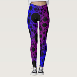 Legging Manchas de Bolha Espacial - Roxo/Azul