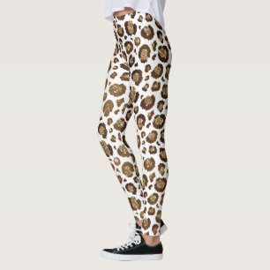 Legging Manchas de Leopardo Animais Selvagens Brilho Doura