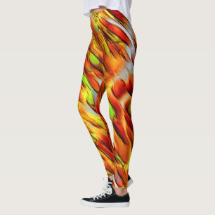 Legging Manchas vermelhas e cromáticas amarelas, cores que