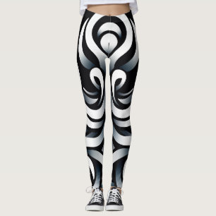Legging Mandala Abstrato Geométrico Sagrado Zen Minimalist