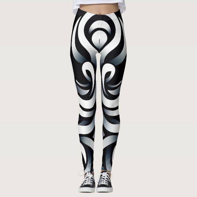 Legging Mandala Abstrato Geométrico Sagrado Zen Minimalist (Frente)