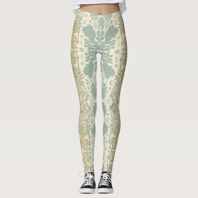 Legging Mandalá Coral Boho Pastel  (Frente)