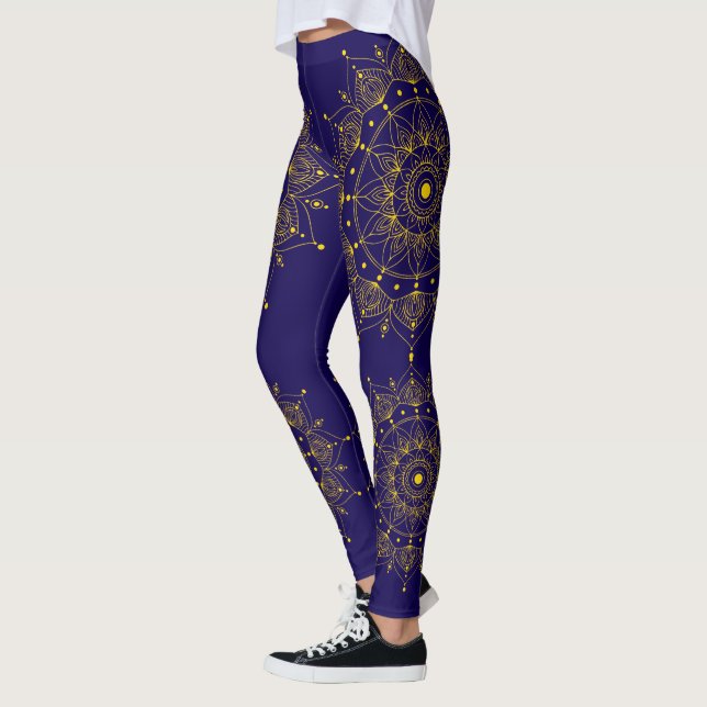 Legging Mandalá Dourado (Esquerda)