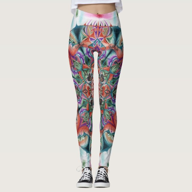 Legging Mandala Plutão ir (Frente)