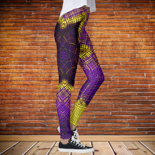 Legging Mandala Roxo e Amarelo