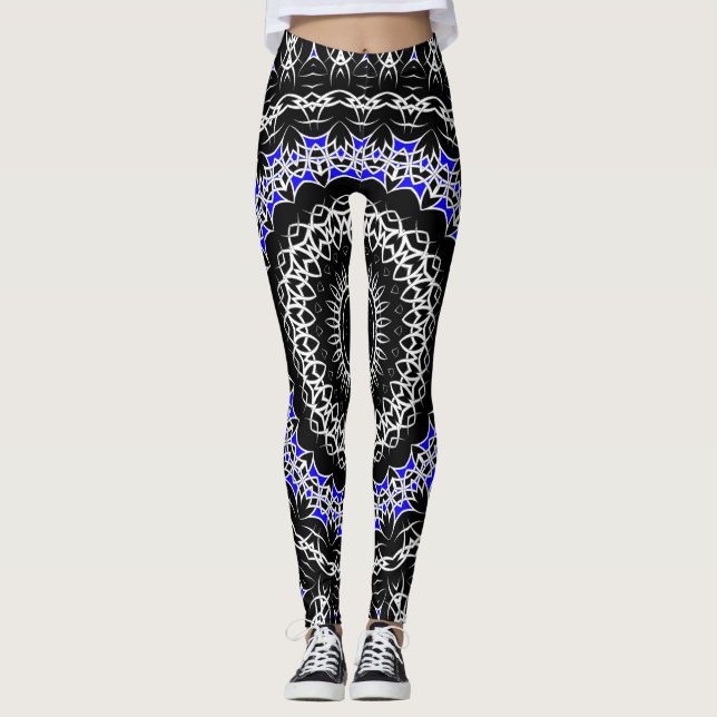 Legging Mandala Tribal Celta (Azul) (Frente)