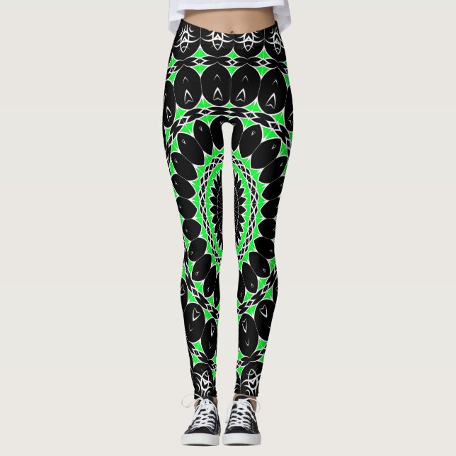 Legging Mandala Tribal Celta ( Verde ) (Frente)