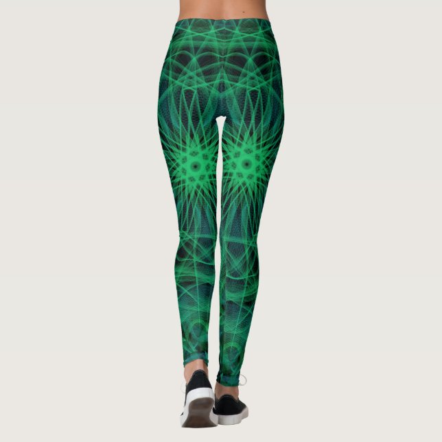 Legging Mandala verde e preto inspira leggens (Verso)