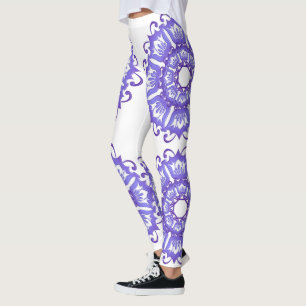 Legging Mandala. violeta floral