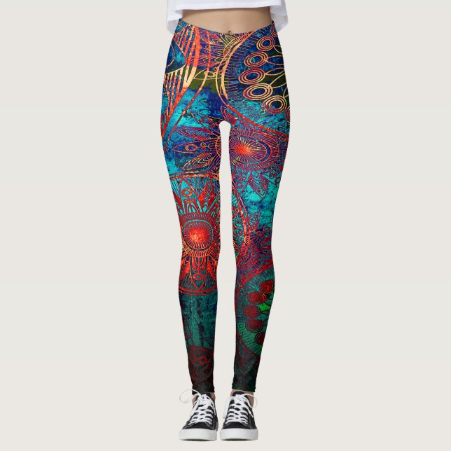 Legging Mandalas coloridas (Frente)