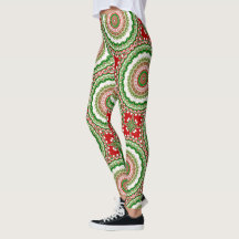 Mandalas de Natal em Vermelho, Verde e Dourado Que