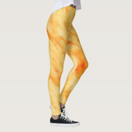 Legging Manga russa amarela como pintura texturizada