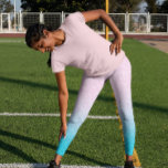 Legging Mânre de Lâmpada Rosa e Turquesa<br><div class="desc">Este faux glitter ombre apresenta um plano de fundo de textura rosa e turquesa. Simples e elegante.</div>