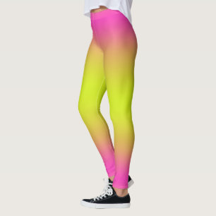Legging Mânsul rosa-quente e amarelo-claro