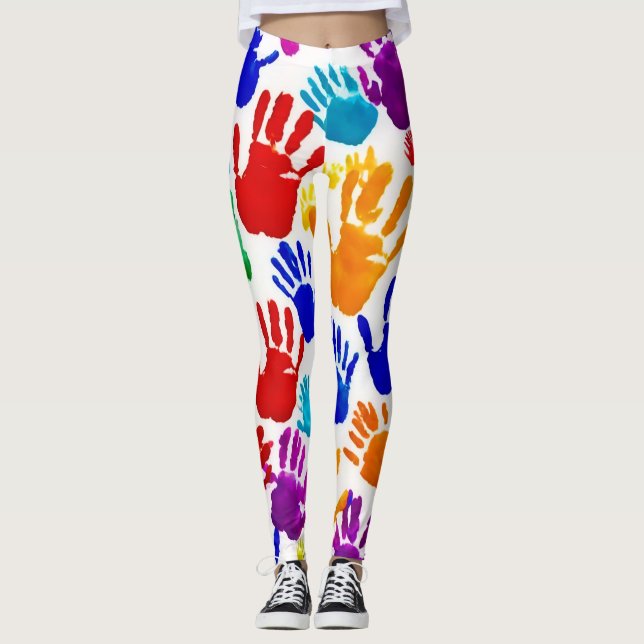 Legging Mão ColoridaImpressão (Frente)