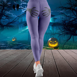 Legging Mão esquelética no Dia de as Bruxas engraçado da B