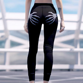 Legging Mão esquelética no Dia de as Bruxas engraçado pret