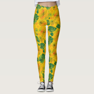 Legging Mão Feliz Desenhou a Coordenada Amarela Monstera