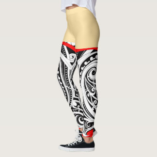 Legging Māori design RED único