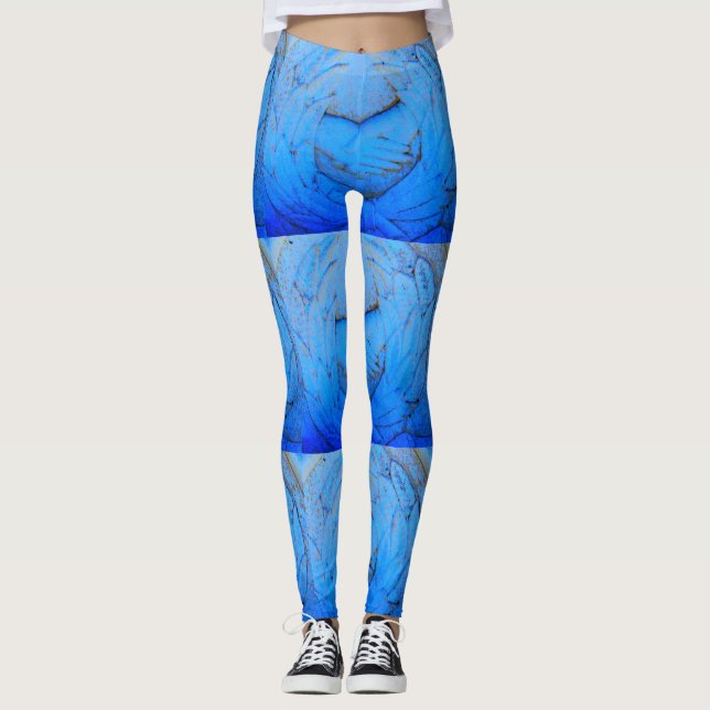 Legging mãos cruzadas azul (Frente)