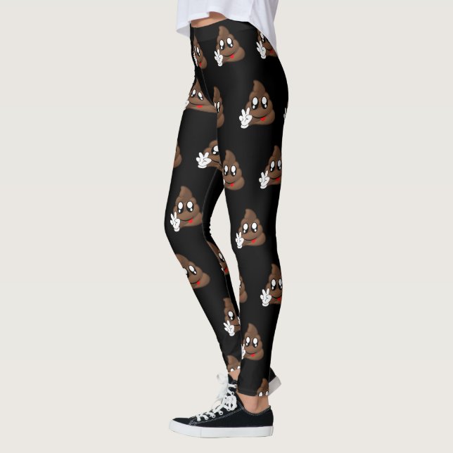 Legging Mãos do sinal de paz de Emoji do tombadilho (Esquerda)