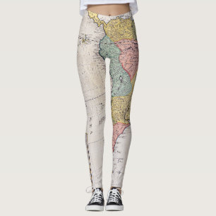 Legging Mapa antigo antigo inspirado (8)
