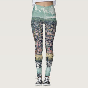 Legging Mapa Antigo Saint Louis Missouri Rio Mississippi