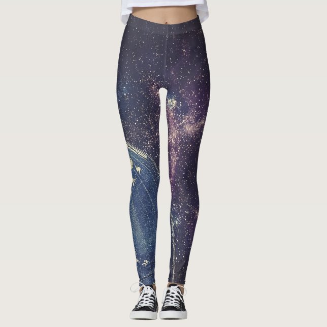 Legging Mapa Celestial Antigo (Frente)