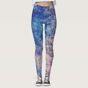 Legging Mapa do Mundo Celestial Roxo (14)