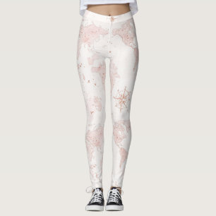 Legging Mapa Mundial Rosa