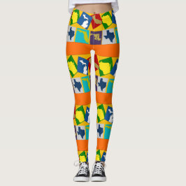 LEGGING MAPAS DOS EUA