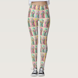 Legging Máquina de Bublegum retrô
