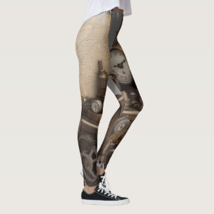 Legging Máquina do Tempo Steampunk - Treasure Chest Vintag