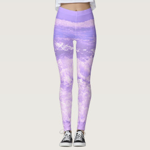 Legging Mar Oceano Natureza Onda Espuma Água Púrpura
