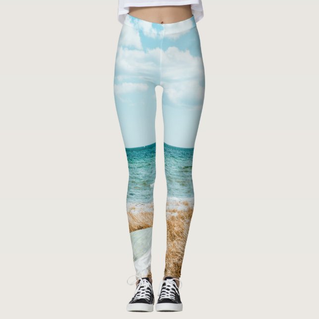 Legging Maravilhosa paisagem marinha (Frente)