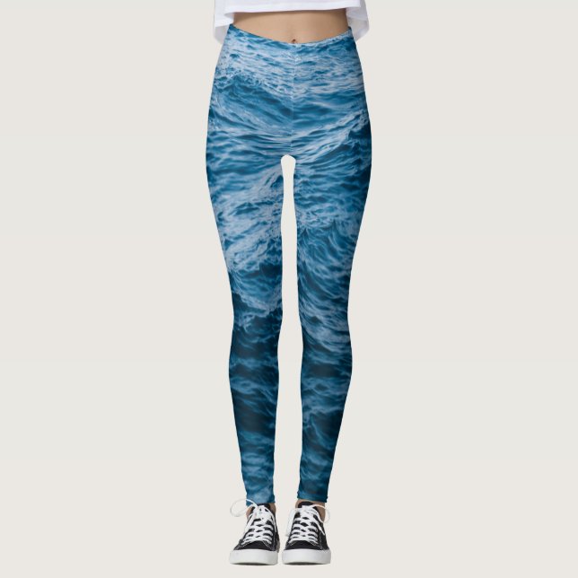 Legging Maravilhosas Ondas do Mar | Melhor presente para a (Frente)
