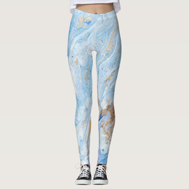 Legging Marble Azul Incrível (Frente)