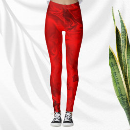 Legging Marble Swirl Red