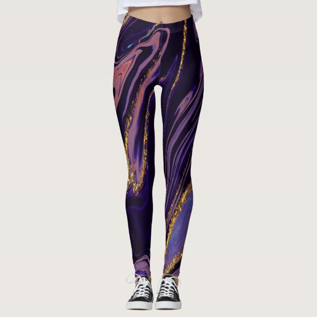 Legging MarbleLeggings roxas incríveis (Frente)