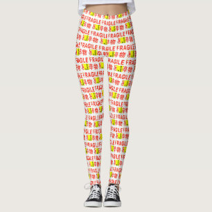 Legging Marcação FRAGIL com caracteres asiáticos LEGAL